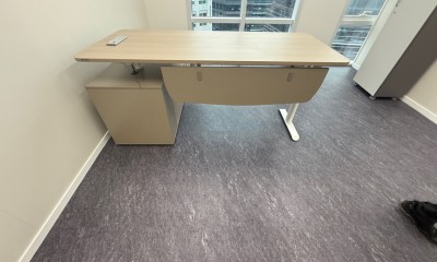LMD-M600 화이트오크M 모션데스크 책상